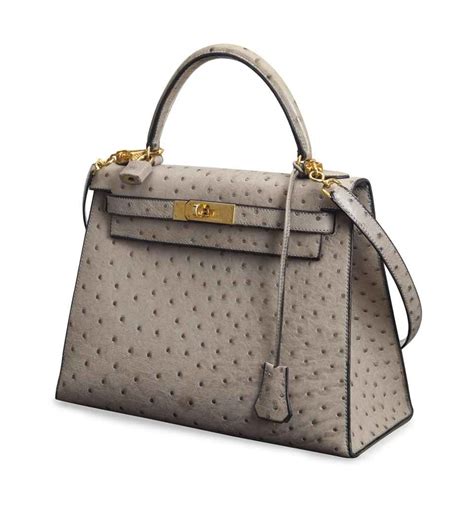 grey ostrich leather hermes bag|Hermes kelly bag ostrich.